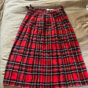 Red Plaid Women's Skirt